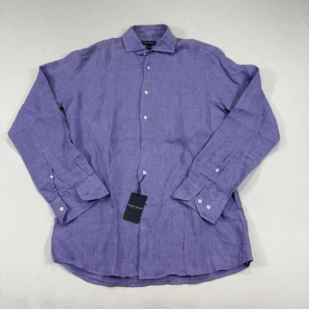Peter Millar Crown Crafted Linen Button Down Shirt Size Small NWT $250